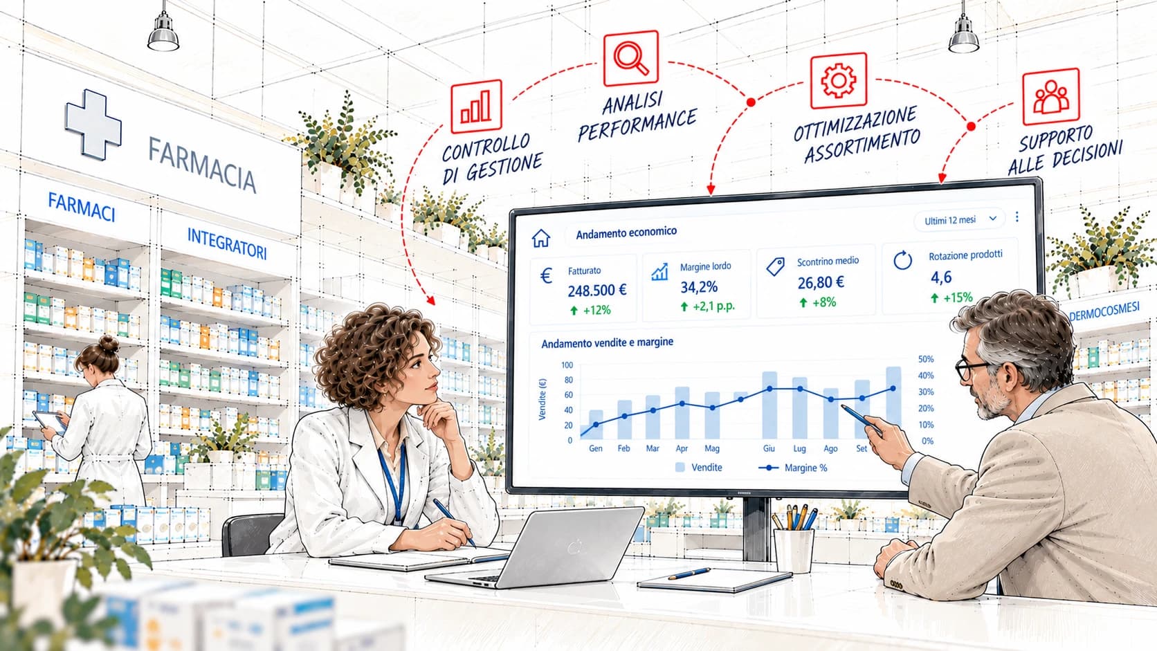 Software di business intelligence e controllo di gestione per farmacie: analisi della marginalità, simulatori di redditività e decisioni strategiche