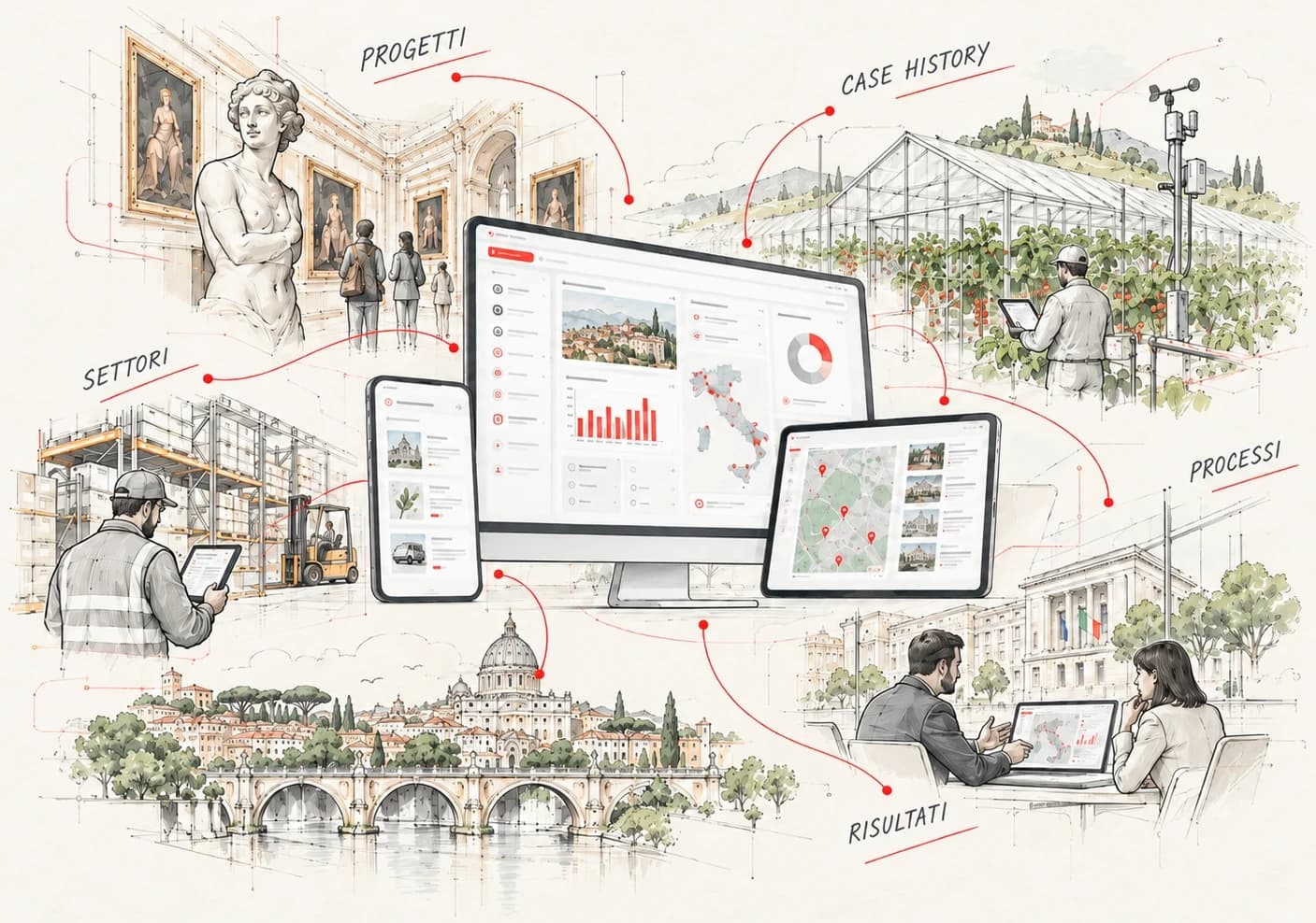 Progetti Yayamedia: settori, case history, processi e risultati per musei, agritech, logistica e istituzioni